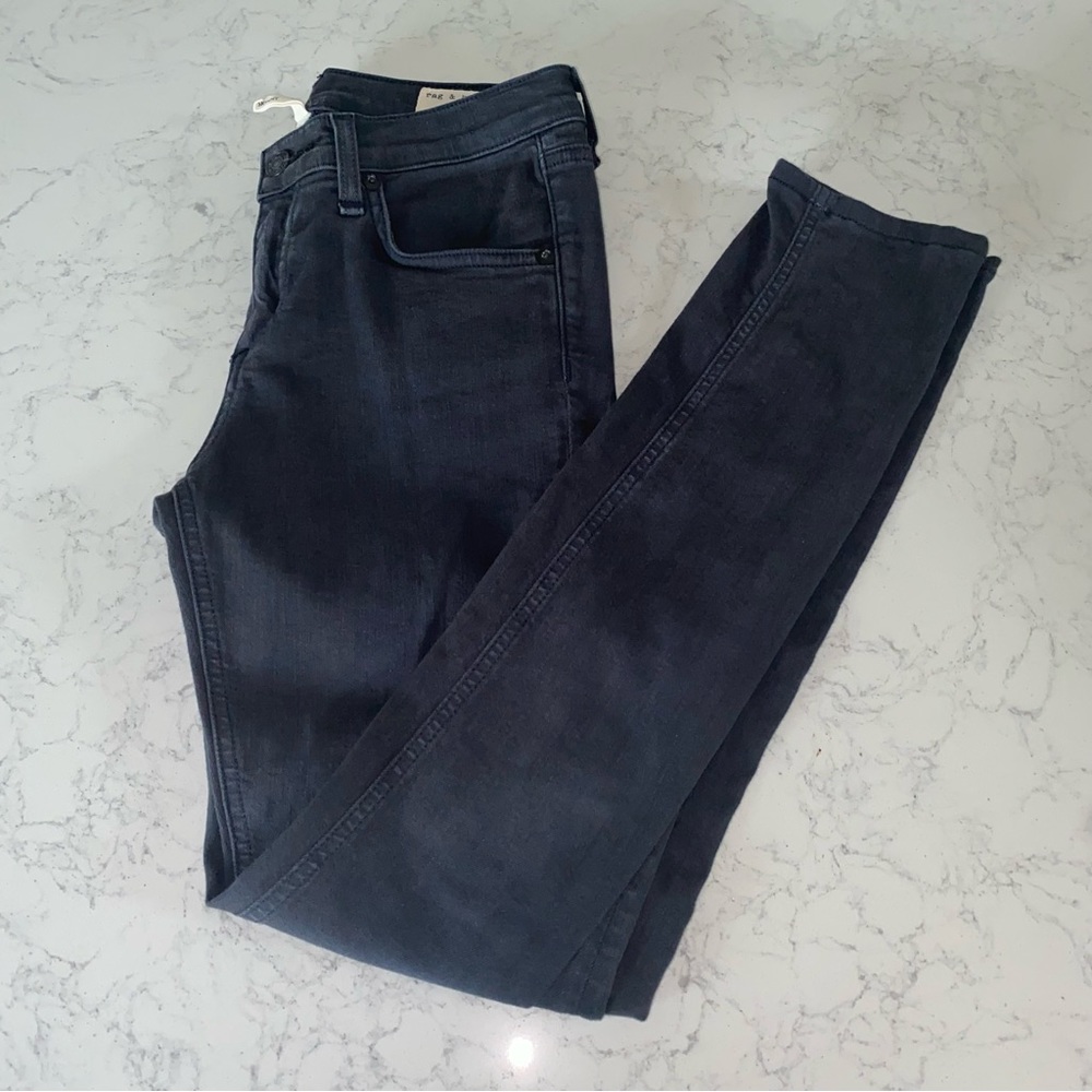 NWOT rag & bone distressed charcoal grey skinny jean - Picture 11 of 13